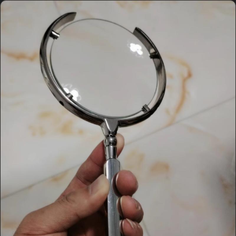 10x 110mm Metallic Handheld Reading Magnifier Hd Optical Lens Magnifying Glass Helping Hands Loupe