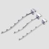 Supermarket Clothing Store Stainless Steel Card Square Tube Hook Dormitory Home Balcony Clothes Hook Beaded Shelf Hook