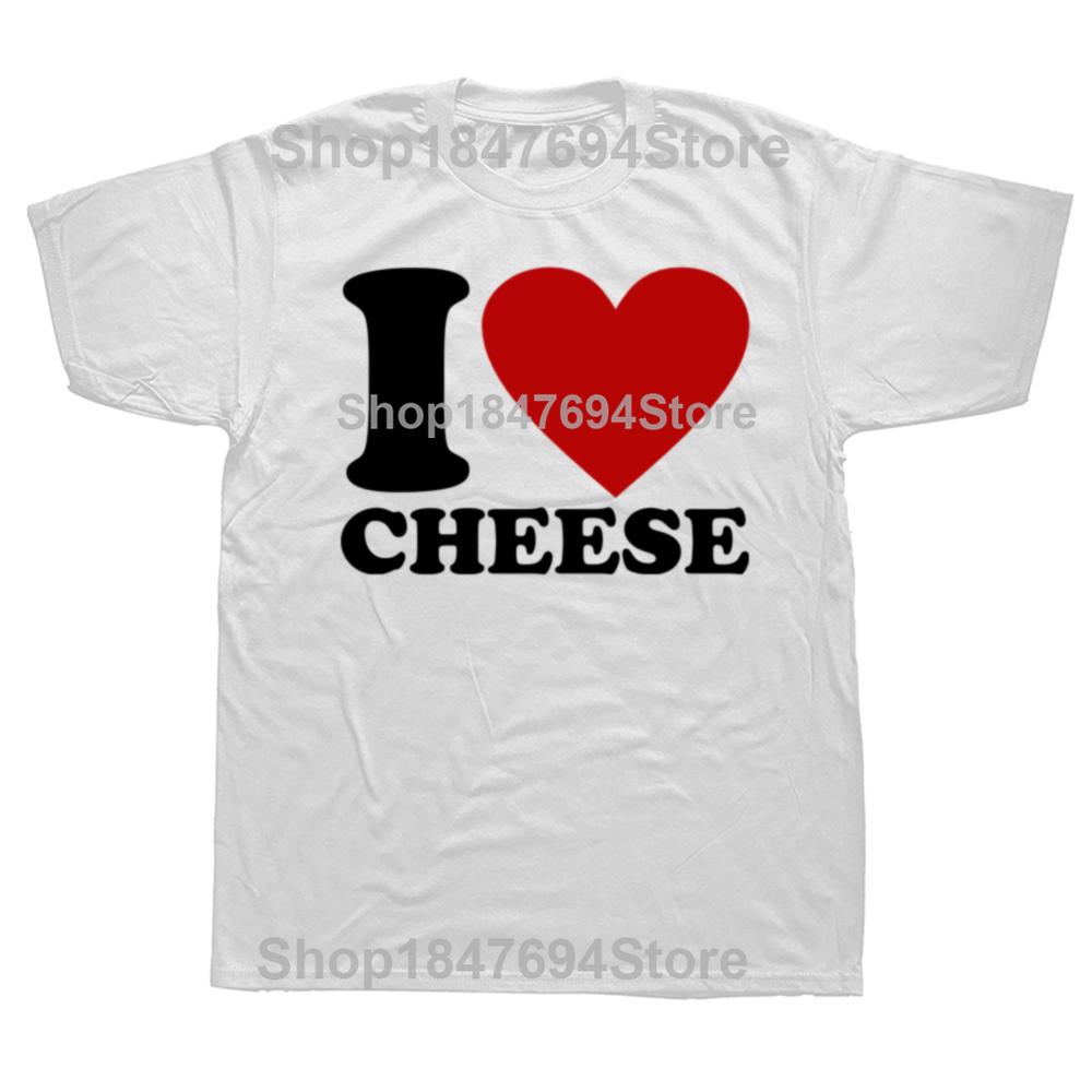 Funny I Love Cheese Graphic Tshirts Men Womens Fashion Casual Tshirt 100 Cotton Loose Oversized Vegan Fiend T Shirt