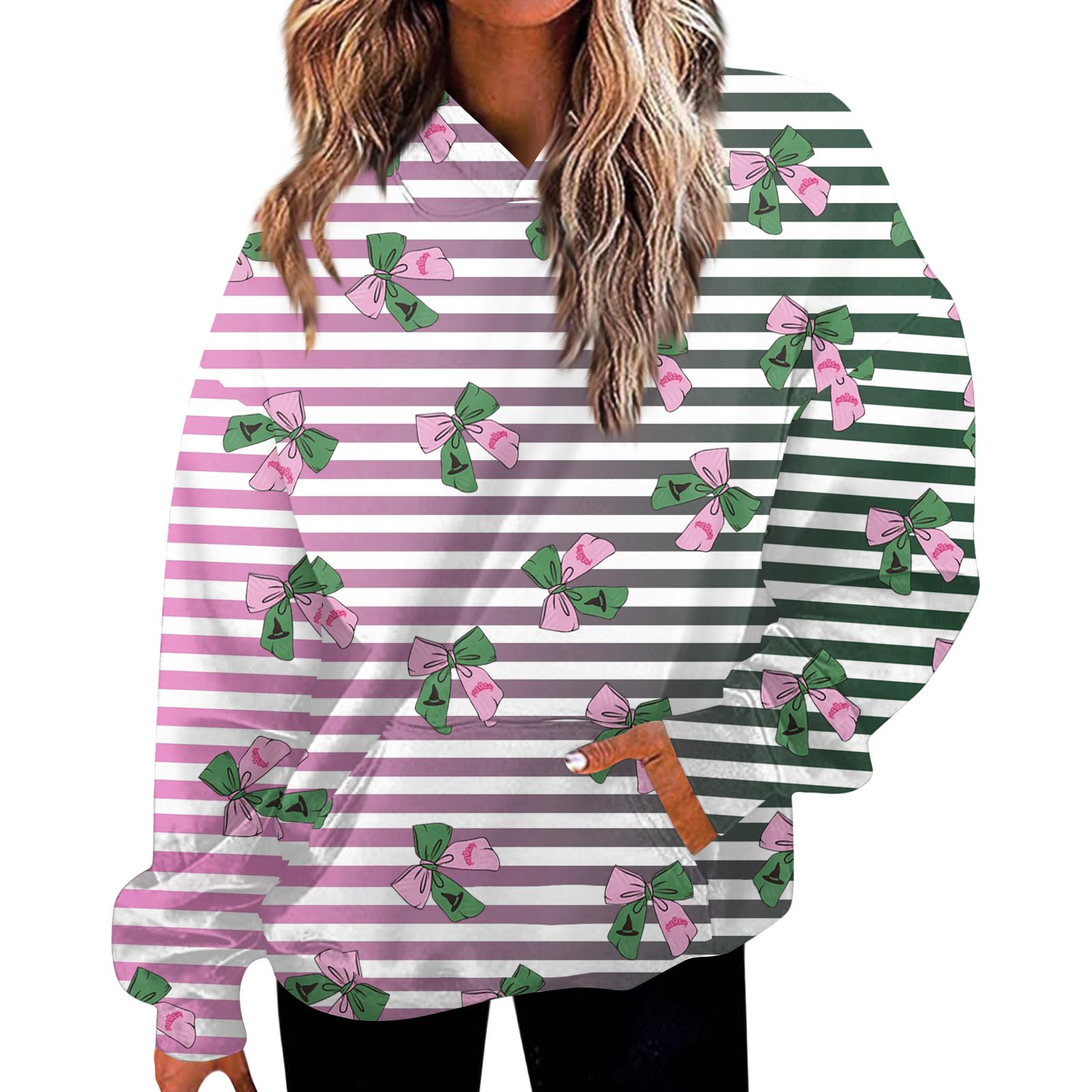 

Women s Casual Fashion Witch Print Long-Sleeve Hooded Sweatshirt With Pockets XL
