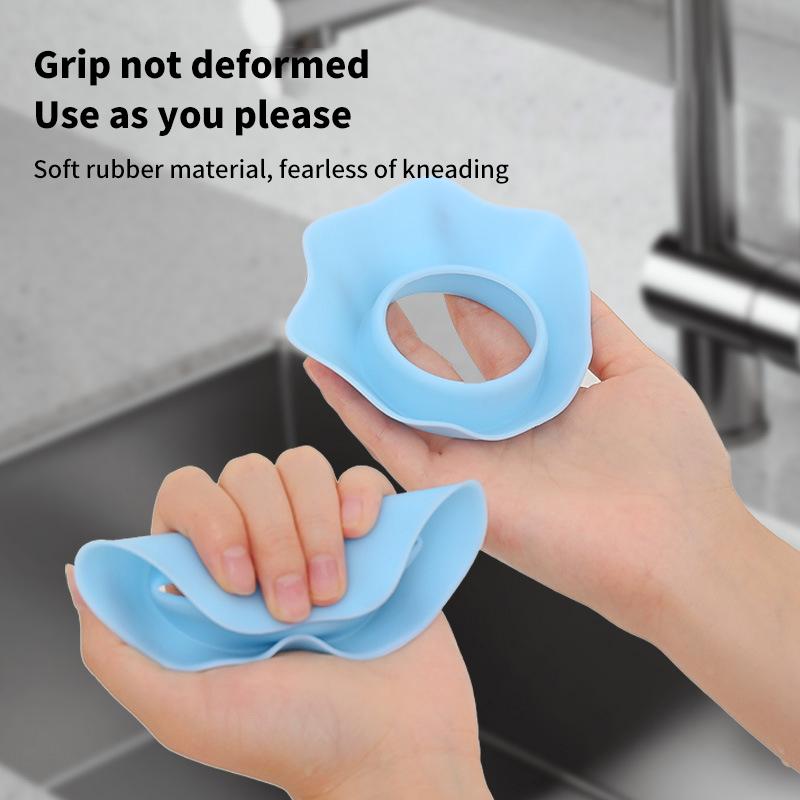 1 Pair Washing Face Spa Wrist Watch Band Flower Shape Silicone Solid Color Waterproof Hair Accessories Head Wrap Handmade Makeup