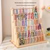 Solid Wood Hanging Jewelry Rack for Bracelets, Bangles, and Keychains.