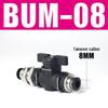 Pneumatic BUC-6-10 Hand Valve: 8mm Air Hose, 12mm Manual Straight Valve with Quick Connect Fitting