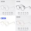 Modern Round Frame Metal Glasses With Blue Light Blocking For General Wear