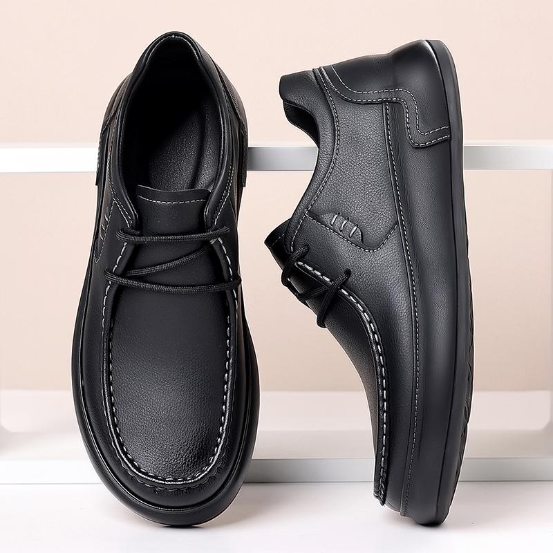 Fashion Spring Autumn Men's Casual Shoes Breathable Leather Sneakers Loafers Super Soft Male Walk Flats Driving Shoes Business Trainers