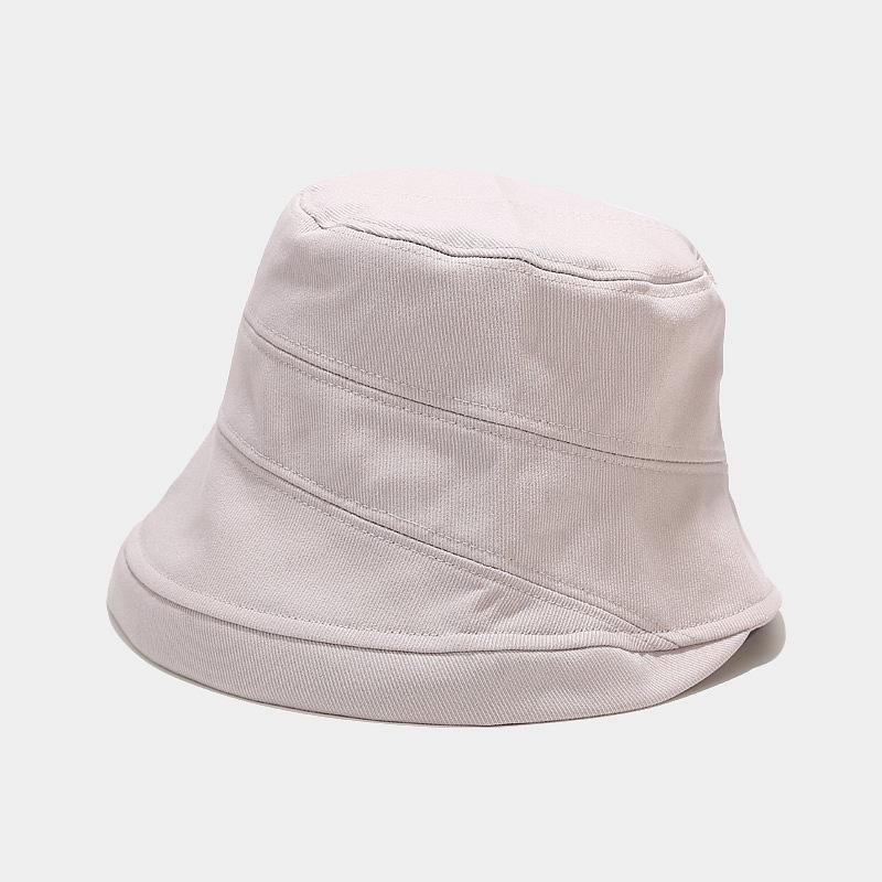 Korean Front Long Back Short Basin Hat Female Tide Casual Simple Cotton Breathable Sun Hat Foldable Bucket Hat