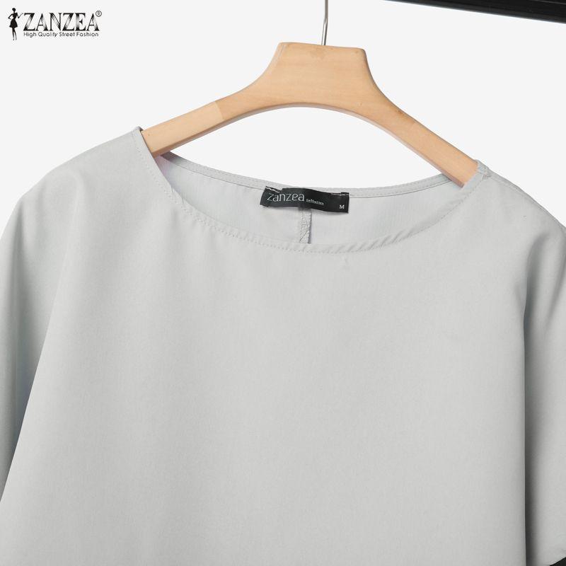 ZANZEA Women Short Sleeve Blouse and Long Skirts Casual Two Piece Suit Sets