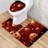 Halloween Toilet Three-Piece Floor Mat Bathroom Three-Piece Carpet Doormat