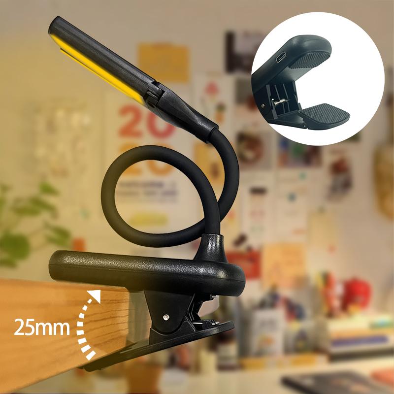 Wholesale 0.5W Led Bedside Reading Lights With Type-C Usb Rechargeable Mini Clip On Foldable Book Light For Reading In