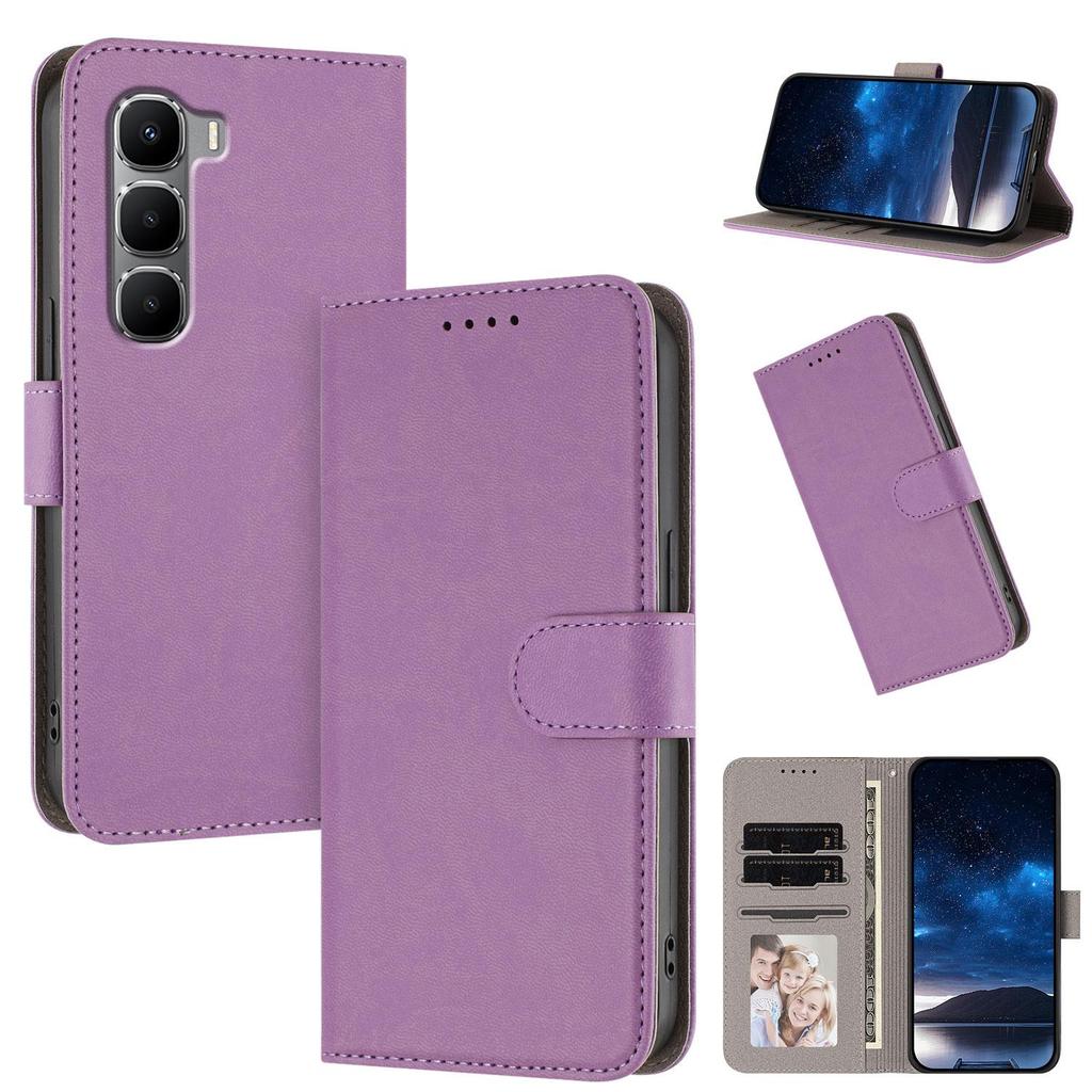 Leather Phone Case On For Infinix Hot 40 50 60 Pro Plus 60 4G 5G 40i 50i 60i GT 20 30 Pro Cover Magnetic Solid Color Case Funda
