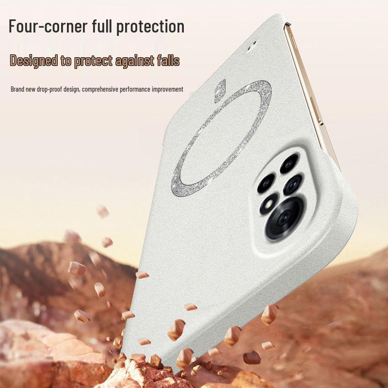 Huawei nova8/Nova8Pro Ultratenké bezrámečkové pouzdro s magnetickým tvrdým krytem a třpytivým pískem