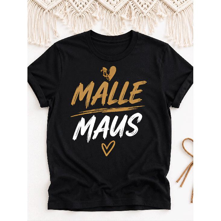 Malle Maus Retro Y2K Oversized T-Shirt For Men & Women - Unisex Baggy Streetwear Tee With Malle Maus Lettering & Iconic Print, Round Neck Casual