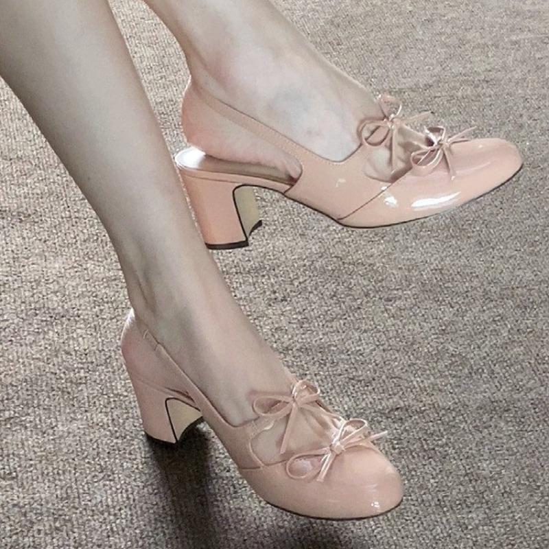Fashion Woman Mary Jane Shoes Fashion Luxury High Heels Comfortable Sneakers Female 2025 New All-Match Ballet Flats Dress Lolita Shoes