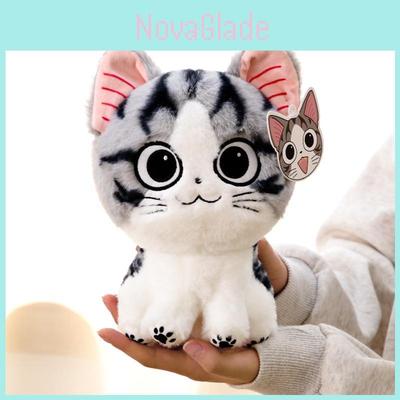 Cute Cheese Cat Cartoon Lovely Cat Plush Doll Healing Kitten Stuffed Toy Gift For Girls Birthday Girlfriend 45cm
