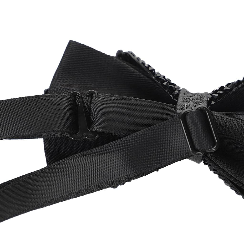 [Moonlove] Einhand-Fliege, Funkelnde Strass-Fliege, Stilvolles Accessoire für Damen und Herren, Verstellbar, Einfach An- und Ausziehen, Formell,