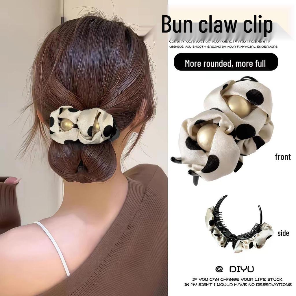 Pinza para el pelo grande de alta gama con estampado de leopardo 2025 para mujer