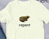 Repent Frog Unisex T-Shirt Y2K Funny Meme Shirt / Ironic Shirt / Weirdcore Clothing / Shirt Joke Gift / Oddly Specific