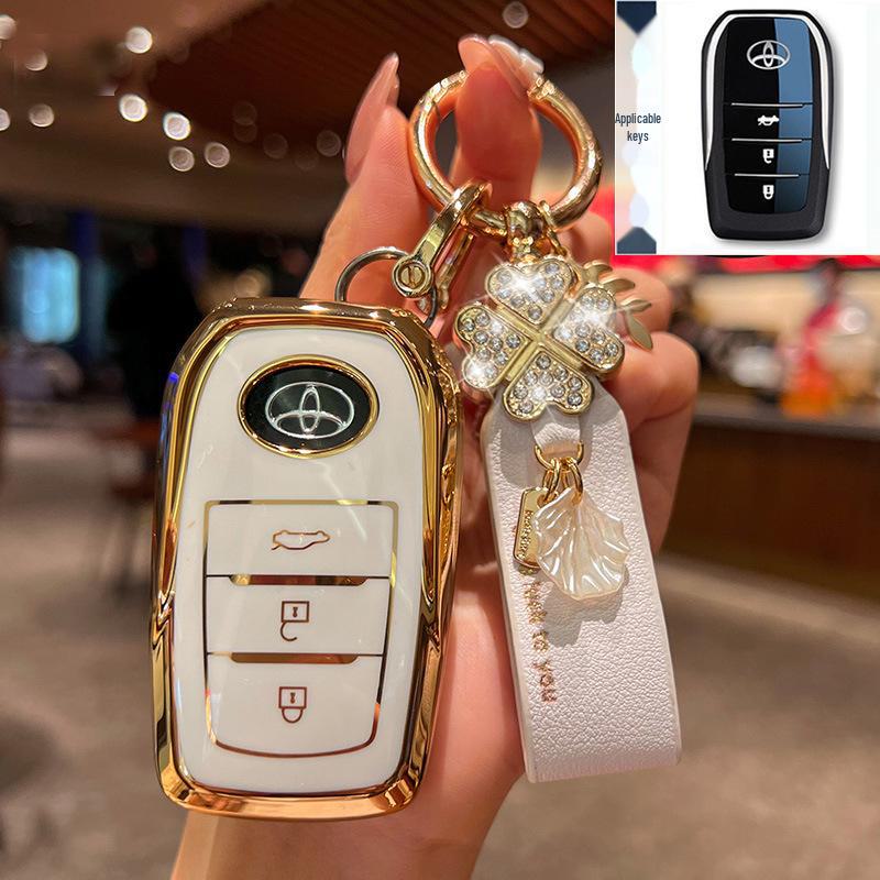 Toyota Key Cover for 23 Models: Highlander, 8th Gen Camry, RAV4, CHR - Dragon Asia Design Car Bag Buckle Shell