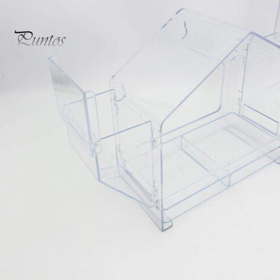 Window Birds Feeder Clear Birdfeeder with Suction Cup Squirrel-Proof Birds Feeding House for Cats And Birds Lovers Viewing Wild Birds Outside