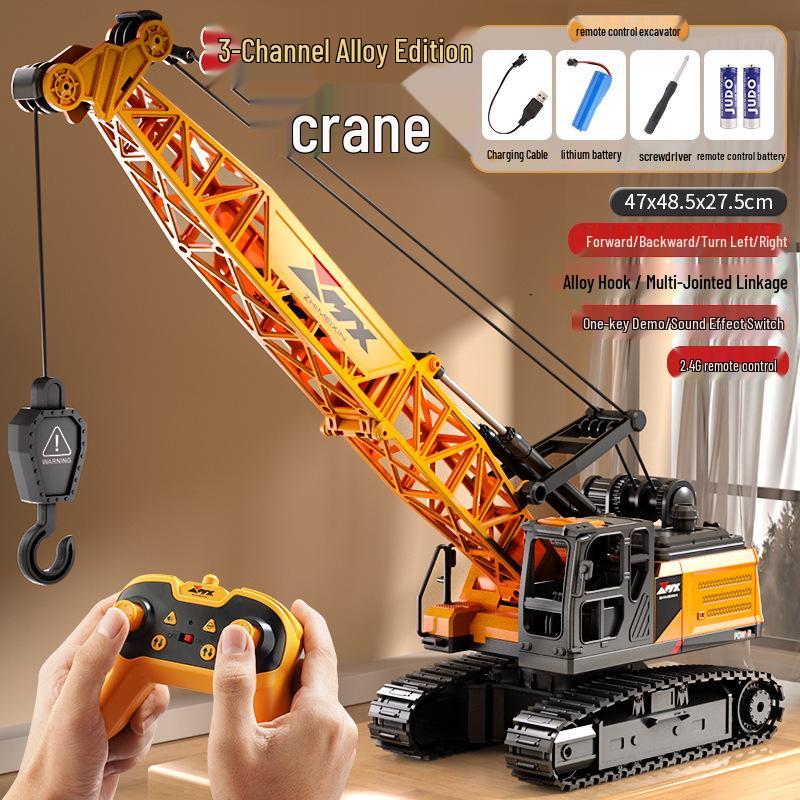 Large Remote Control Alloy Excavator Toy for Kids