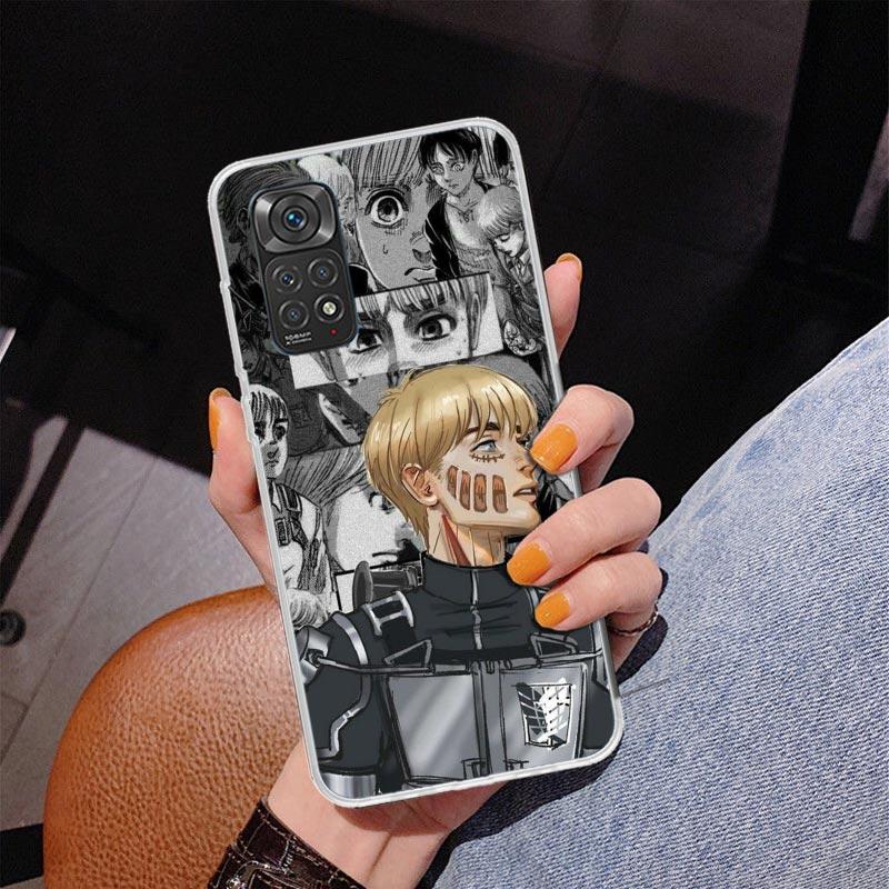 Attack Anime Phone Case For Xiaomi Redmi Note 15 14 13 12S 12 11 Pro Plus 14S 11S 11E 10 10S 11T 5G Personalized Cover Redmi Not