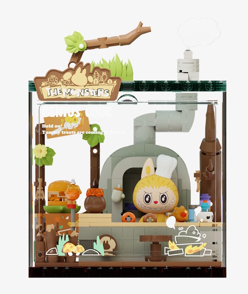 LABUBU Forest Secret Base: Genius Cook Ver. POP MART Interior Block Figure Building Blocks Cute and Stylish Gift LABUBU Official Authentic Product