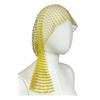 Visnet Hoed Glanzende Strass Steentjes Elastische Mesh Hoofdband met Geometrisch Patroon Zomer Strandfeest Nachtclub Rave Haaraccessoire