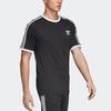 adidas originals 3-Stripes Tee Casual Loose Round Neck Logo Stripe Short Sleeve Black Men's CW1202