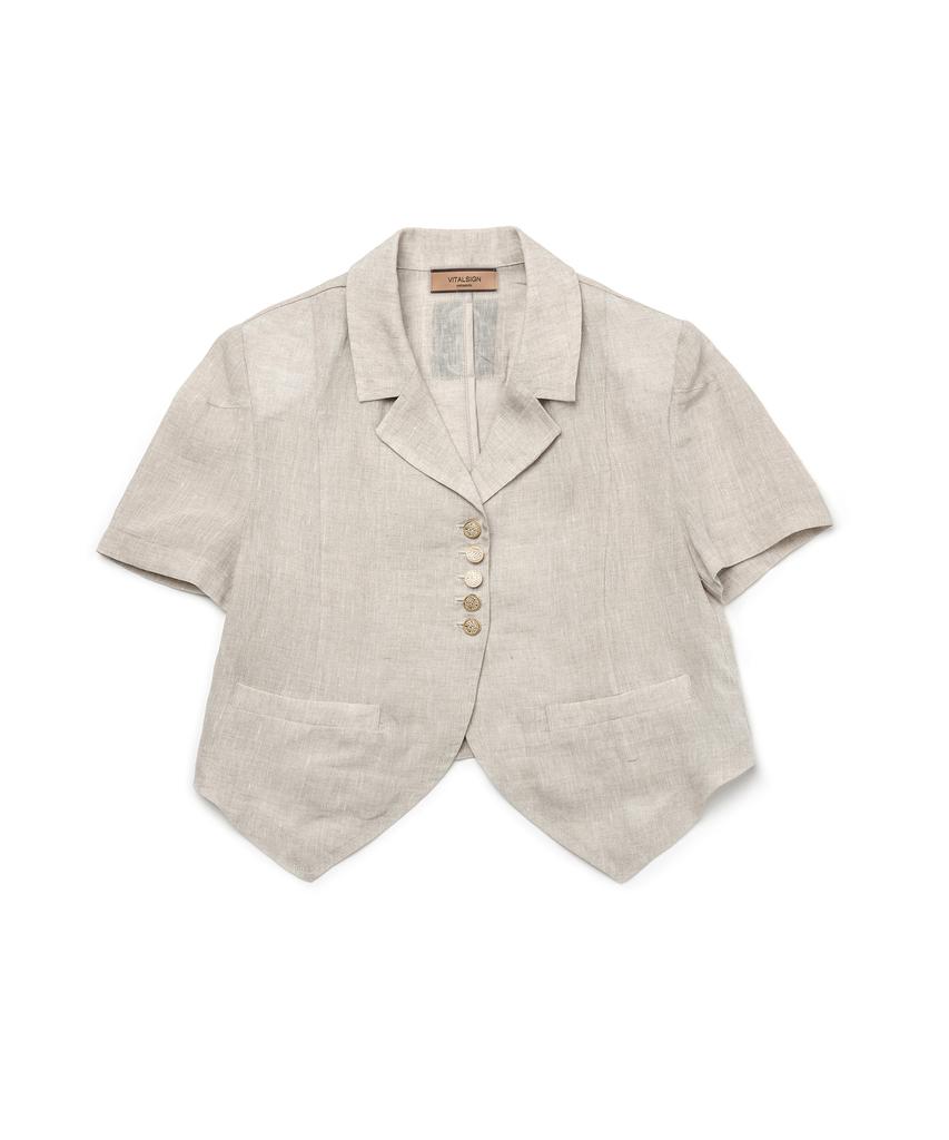 Vitalsign [Line] Linen Summer Jacket (Beige)