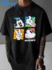 2025 Unisex Couple Disney Mickey Mouse Series T Shirt Men Summer Cotton Women Tee Tops Acation Travel Birthday Gift Oversized