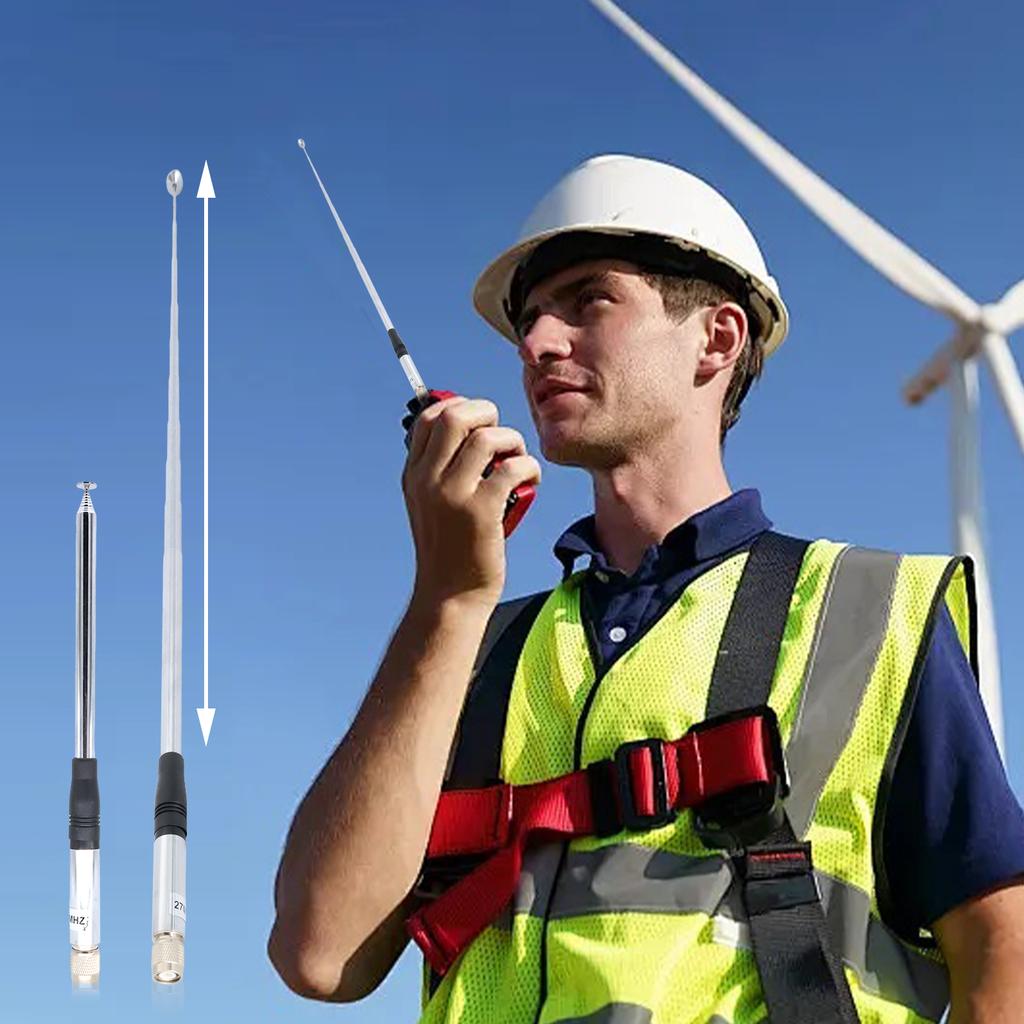 27Mhz Antenna 9-Inch To 51-inch Telescopic/Rod Antennas TNC Connector Aerial Telescopic Antenna for CB Handheld/Portable Radio