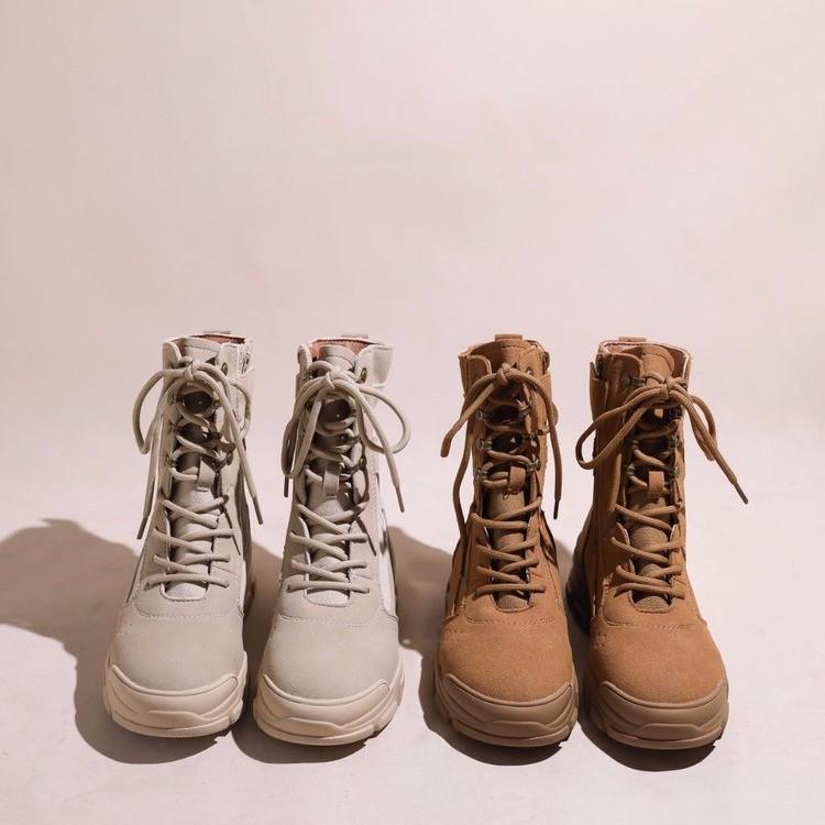 Canvas Martin Boots Women's New Summer Boots Outdoor Leather to Boots Hiking Shoes Desert Boots Platform Boots Women