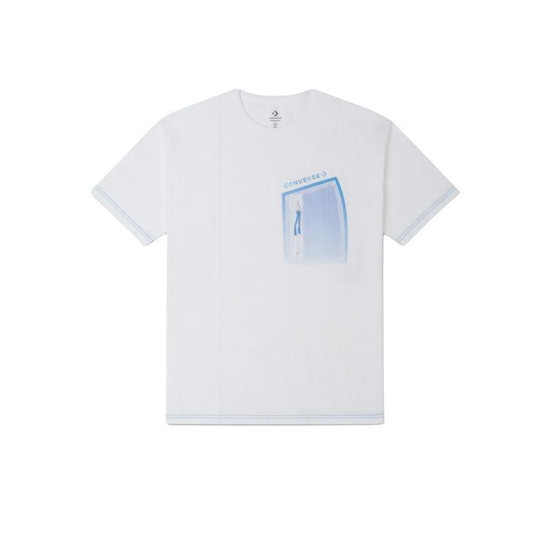 Converse Zip Pocket T-shirt Asia Sizing White Men s 10025872-A01 L