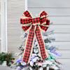 Christmas Bow Decorations for Tree Holiday Xmas Decorations Red Green Gold Festive Ornaments DIY Home Party Supplies