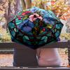 Blumenkunst-Thema Automatischer Regenschirm Kompaktes 8-Rippen-Design Stabile Konstruktion Langlebiger Regenschirm Stilvolles Accessoire
