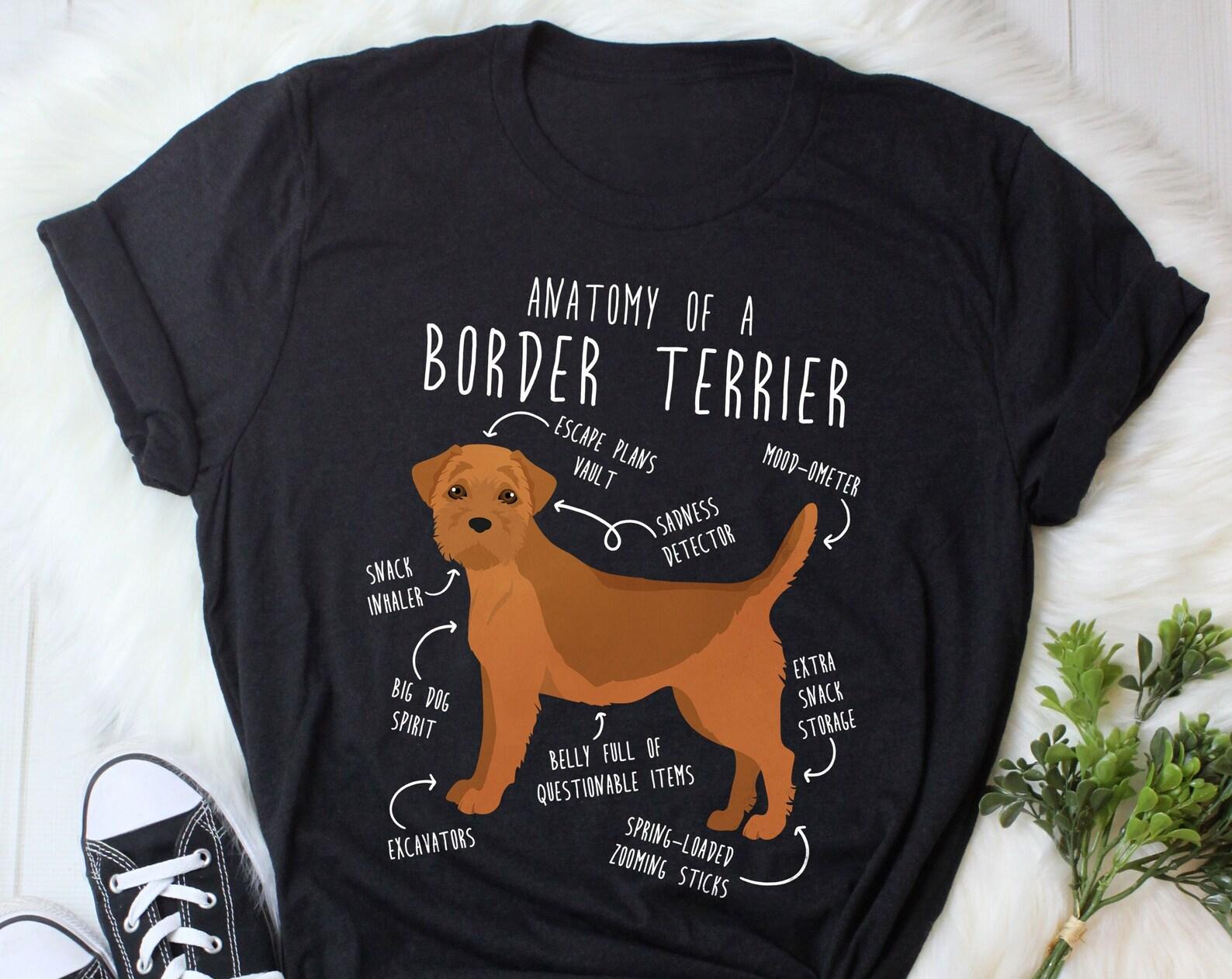 Border Terrier Shirt, , Red Border Terrier, Dog Lover Gift, Cute Dog T-shirt, Pet Lover Tshirt, Tee, Dog Mom, Dog Dad, Anatomy 160
