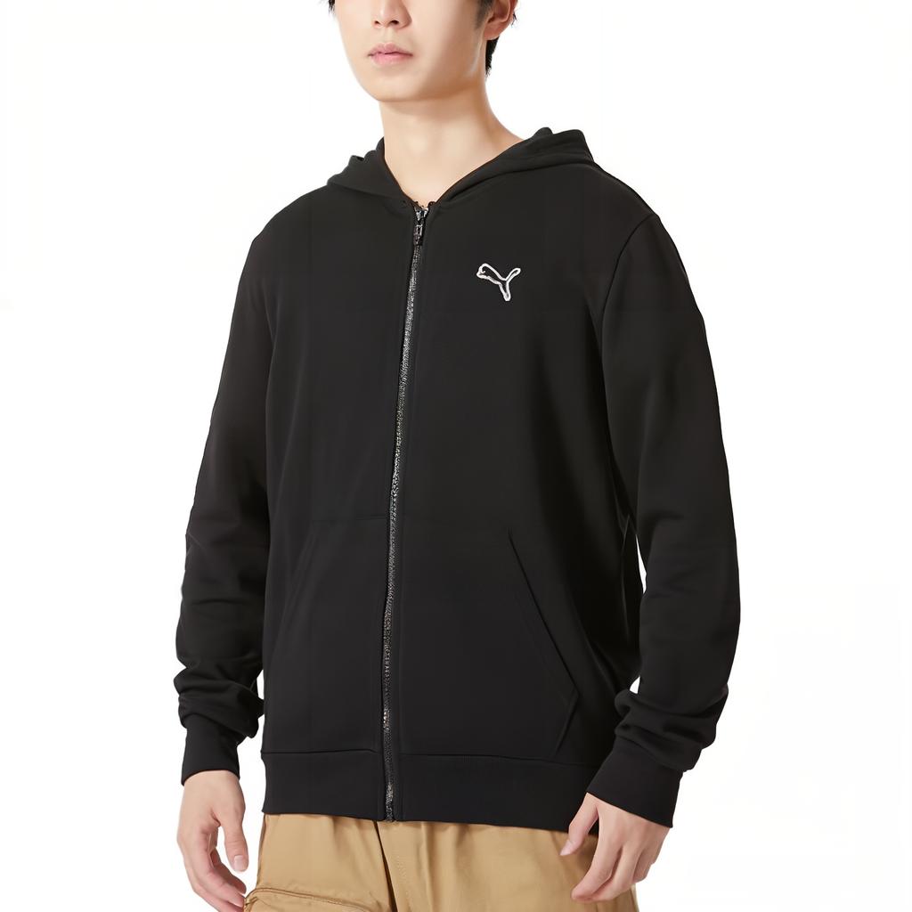Puma Logo Sports Casual Hooded Jacket Men Jackets Black 678986-01