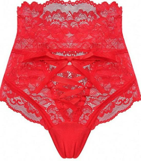 New Women's Sexy Lace See-Through High-Waisted Triangle Panties - European & American Style