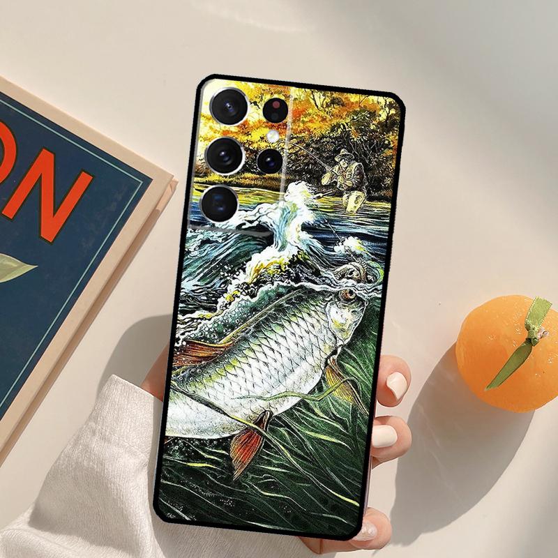 Fish Fishing Fisherman Phone Case For Samsung Galaxy S24 S25 S26 Ultra S20 S21 S22 S23 Plus S10 S25 FE Back Cover