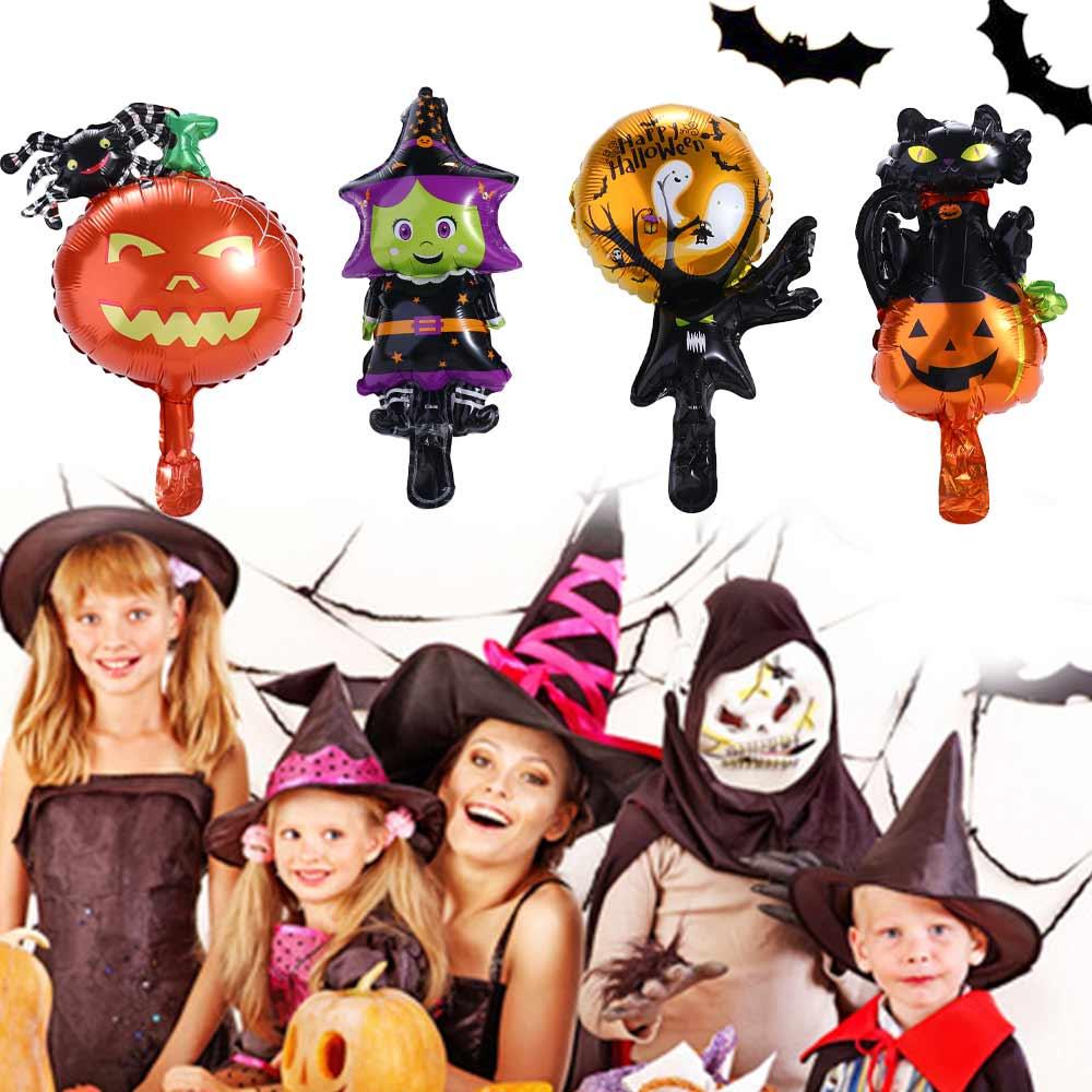 

Череп Паук Хэллоуин Тыква-призрак Воздушные шары Мини-Хэллоуин Воздушный шар из алюминиевой пленки для дома