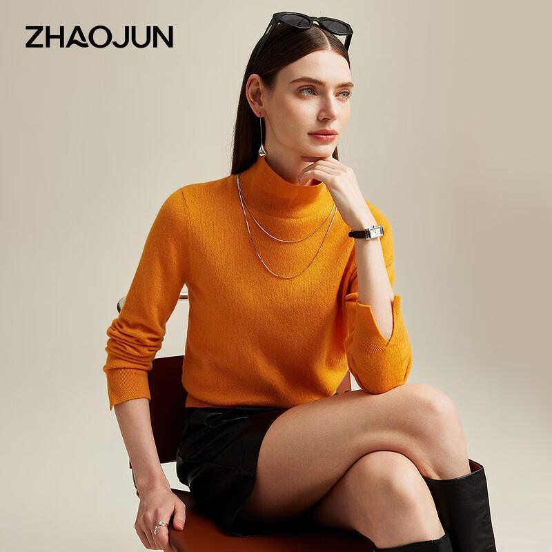 Zhaojun Women's High-Neck Cashmere Pullover Sweater