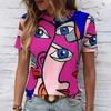 Trendy Colorful Love 3D Printed Short Sleeve T-shirts & Blouses Summer Casual Harajuku O-neck Top Tees Oversized Female Clothing