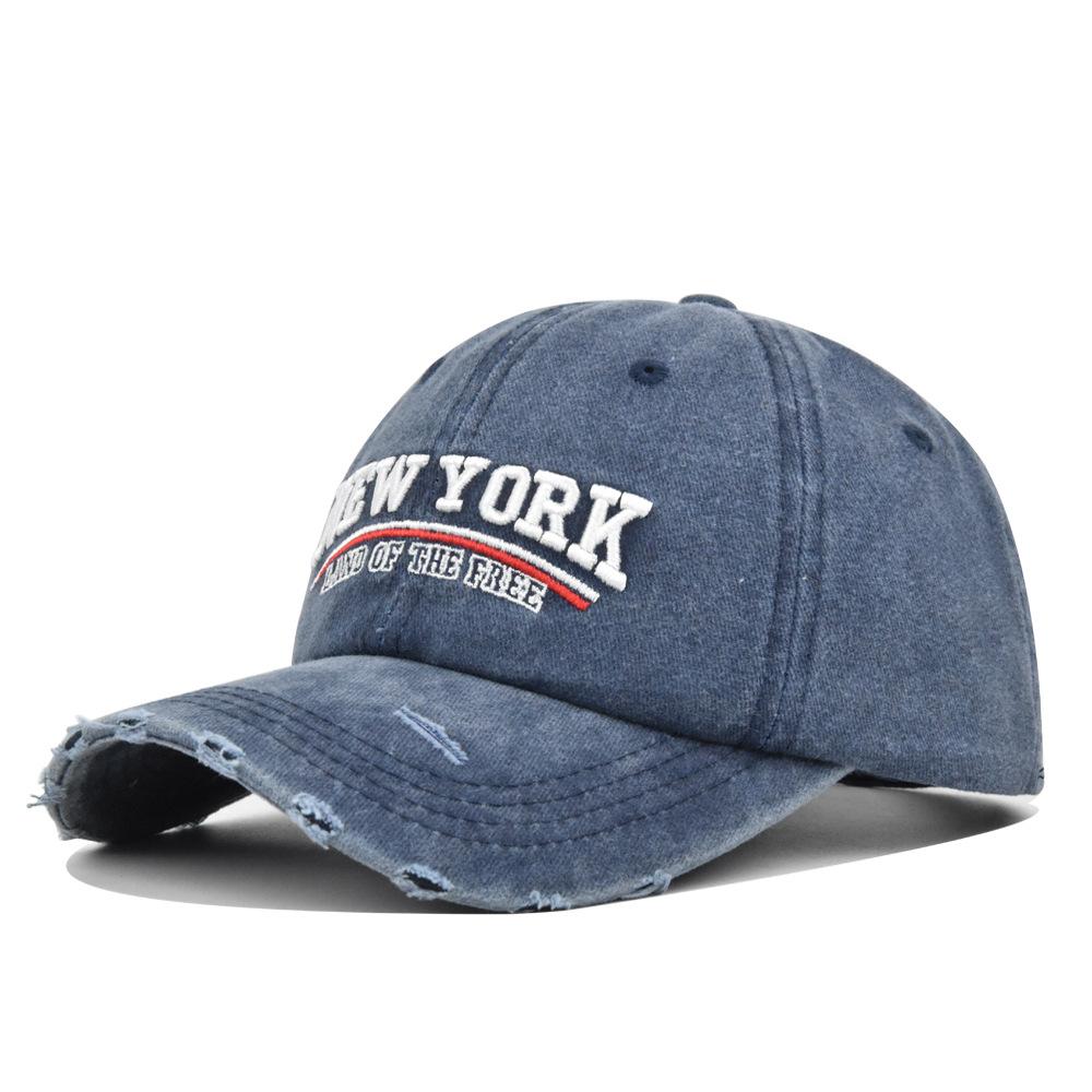 Retro Embroidered Letter Baseball Cap For Unisex High Quality Adjustable Washed Cotton Hip Hop Snapback Outdoor Sports Hat Gorra