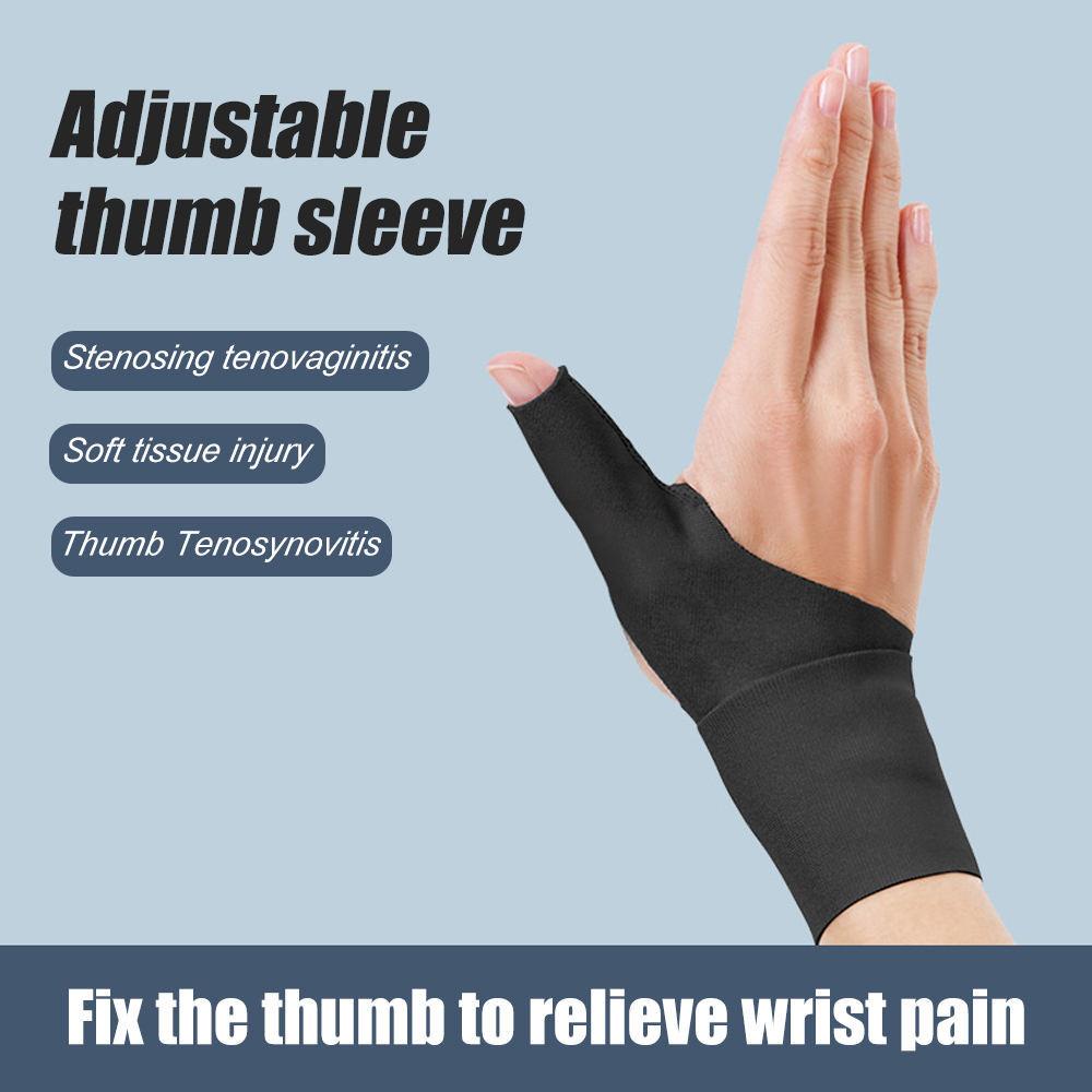 1Pair Thumb Wrist Support Brace,Elastic Arthritis Fingerless Glove for Pain Relief, Wrist Compression Sleeve Splint
