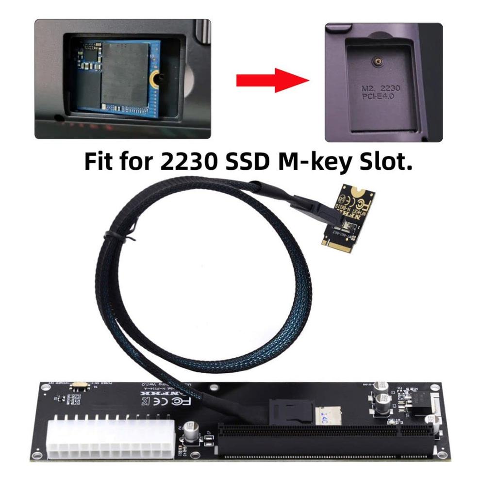 Chenyang Oculink to Host Adapter for Win Max2 External Graphics Cards SSDs SFF-8612 - PCI-E 3.0/4.0 M.2 M-Key SFF-8611 eGPU/GPD &