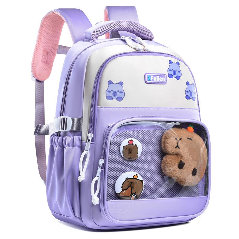 High Value  Large Capacity  Schoolbag  Girls' Casual and Cute Pain Bag Kindergarten Student Backpack