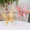 Christmas Butterfly Ornament Fabric Glitter Sequin Deco For Holiday Decor