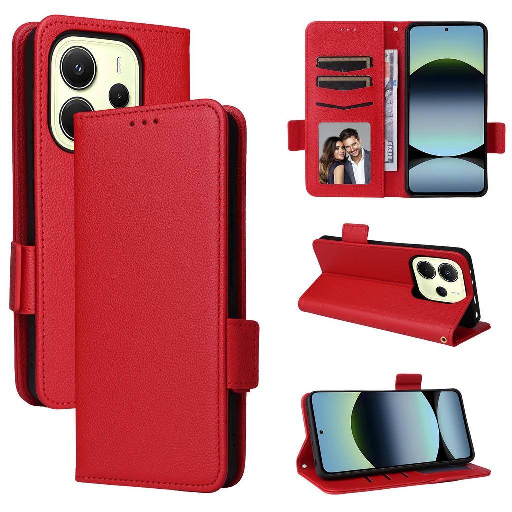 Leather Flip Cover For Xiaomi Redmi Note 14 4G Leather Case Shockproof Wallet Shockproof Bumper Covers