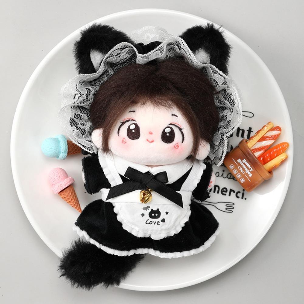 Bow Skirt Cotton Doll's Clothes Cat Tail Plush Doll Clothes  Children's Gift