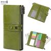 Women's RFID Retro Long Wallet: Large Capacity, Multi-Card Slot & Snap Button Closure Coin Purse